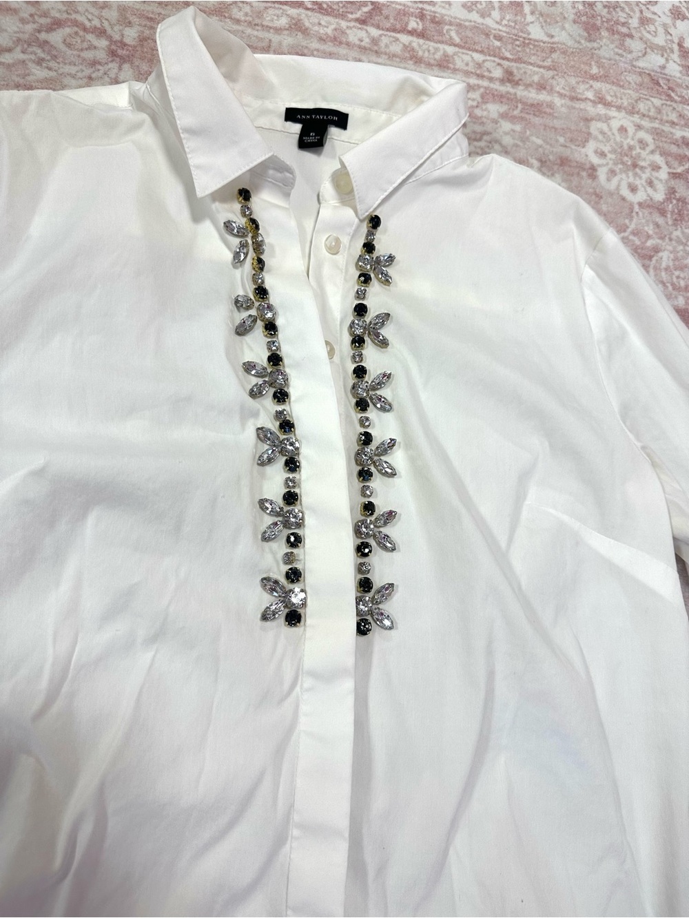 Ann Taylor ✨ Crystal Embellished Button Down - Picture 3 of 11